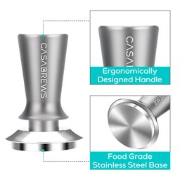 Casabrews Tamper de Espresso 51mm Calibrado com Base Inox (cinza) - 4