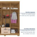 Ver imagem 6 de Guarda-Roupa Casal Itapema 6 Portas 2 Gavetas Bege/Carvalho Americano/Off White