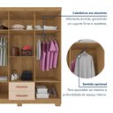 Ver imagem 7 de Guarda-Roupa Casal Itapema 6 Portas 2 Gavetas Bege/Carvalho Americano/Off White