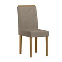 Ver imagem 4 de Conjunto Sala de Jantar Mesa Rubi 160x90 6 Cadeiras Ana Ype/off White/suede Marrom