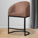 Ver imagem 2 de Poltrona Banqueta Decorativa Luxo Mia Base Metal Preta Veludo - Estopar Poltrona Mia Veludo Rosa