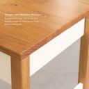 Ver imagem 7 de Conjunto Home Office 1 Mesa 1 Armário Ananda 2 Portas 100% MDF 220cm CabeCasa MadeiraOriginals Off White e Mel Branco