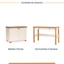Ver imagem 2 de Conjunto Home Office 1 Mesa 120cm 2 Gavetas 1 Armário 2 Portas Ananda CabeCasa MadeiraOriginals