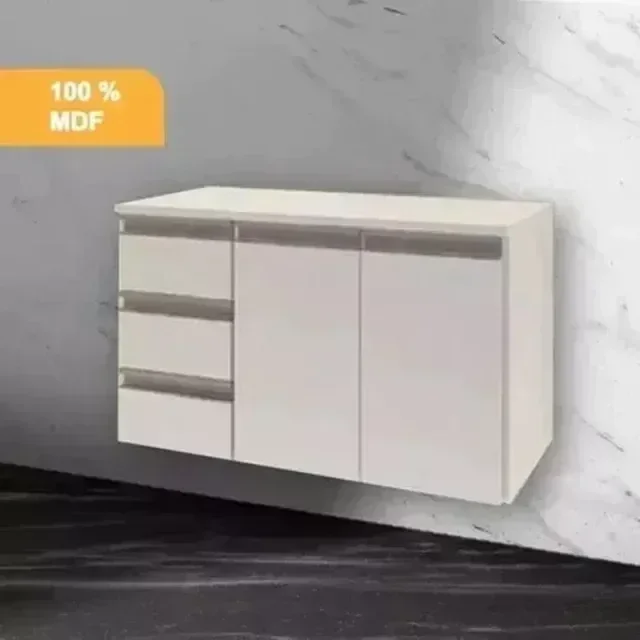 Ver imagem 3 de Gabinete Suspenso Super Luxo 2 Portas 3 Gavetas Ecopux Ecogbs-4 - Ecoplanejados