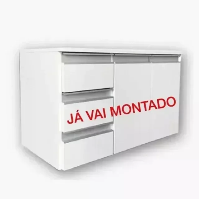 Ver imagem 2 de Gabinete Suspenso Super Luxo 2 Portas 3 Gavetas Ecopux Ecogbs-4 - Ecoplanejados