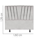 Ver imagem 3 de Cabeceira Estofada Bélgica 160CM Queen Suede Cinza Claro - D A DECOR