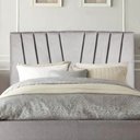 Ver imagem 1 de Cabeceira Estofada Bélgica 160CM Queen Suede Cinza Claro - D A DECOR
