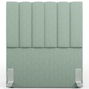 Ver imagem 3 de Kit Cabeceira Cama Box Solteiro 100cm e Calçadeira Recamier Baú Dália W01 Linho Verde Menta - Lyam D