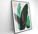 Ver imagem 4 de Quadro Pintura Folha Verde - 80x120 Cm - Adesivo Fotográfico