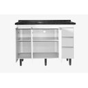 Ver imagem 4 de Gabinete Para Pia de 1.20 Metro balcão 100% MDF com Puxador em Alumínio inteiro chapa de 15mm ultima