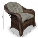 Ver imagem 2 de Conjunto de Poltronas Fibra Sintética Janaína - 2 Poltronas + 1 Mesa Centro - Tecido Cabanas