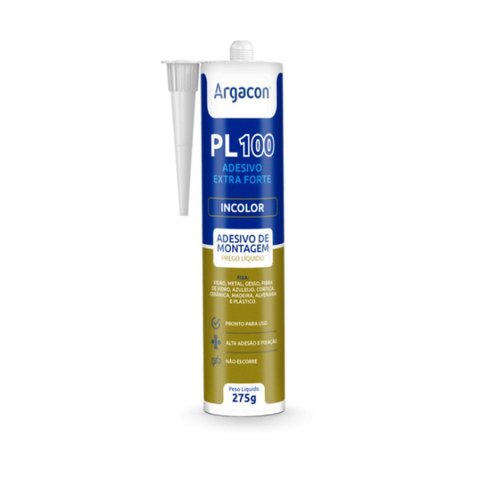 Adesivo Pl 100 Extra Forte Incolor 275g - Argacon