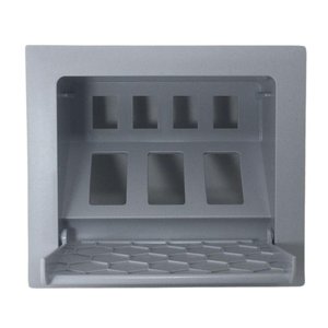Caixa de Embutir P/3 Tomadas 4 Keystone - Vazia - Cinza
