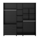 Ver imagem 6 de Guarda Roupa Casal 5 Portas 4 Gavetas Allen Preto Fosco