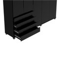 Ver imagem 7 de Guarda Roupa Casal 5 Portas 4 Gavetas Allen Preto Fosco