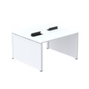 Ver imagem 2 de Estação de Trabalho Mesa Plataforma Escritório Dupla para 2 Pessoas com Caixa de Tomada Pé Painel