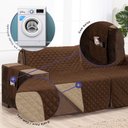 Ver imagem 2 de Protetor de Sofá Assento 2,40m Retrátil 100% Poliéster:tabacocáqui