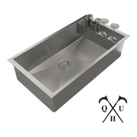 Pia Cuba De Aço Inox Com Escorredor 70X40 C/ Valvula