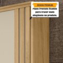Ver imagem 6 de Guarda-Roupa Casal Monte Carlo com 2 Portas de Correr Ripada 4 Gavetas Internas e Maleiros Bege/Cinamomo/Off White