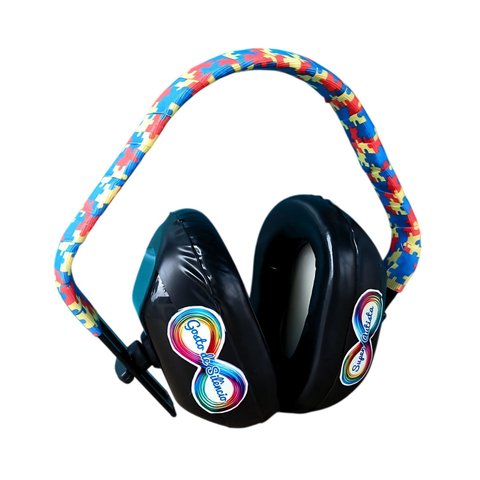 Kit Abafador de Som 11 Db para Autistas com Caixa para Colorir e Canetinhas