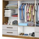 Ver imagem 5 de Guarda Roupa Casal Lu 6 Portas 4 Gavetas com Espelho Carioca Cinamomo com Off White