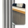 Painel Ripado Wpc Interno Wave Cor: Cinza Médio 2,90m X 14cm (0,406m²) - 1