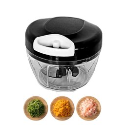 Triturador Manual 3 Lâminas para Alimentos, Alho, Legumes - 6