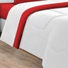 Kit Edredom + Jogo de Lençol 100% Algodão Gran Moratta 7 Peças King Branco-vermelho - 2