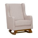 Ver imagem 4 de Poltrona de Amamentação Sofia C/ Balanço Puff Bebê Completo: Tb 196 Linho Rose