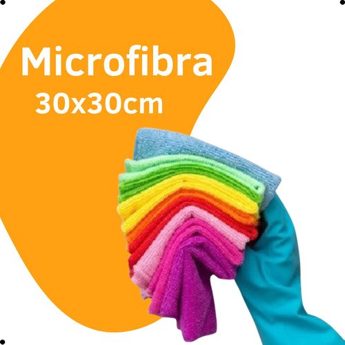 10 Pano Mágico Microfibra Flanela Seco Anti-risco 30x30cm - 3