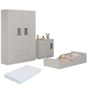 Ver imagem 2 de Quarto Infantil Completo com Minicama Montessoriana e Colchão Incluso Teddy Multimóveis MP4901 Off