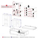 Ver imagem 4 de Quarto Infantil Completo com Minicama Montessoriana e Colchão Incluso Teddy Multimóveis MP4901 Off