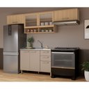 Ver imagem 1 de Cozinha Compacta 100 Mdf 4 Peças sem Tampo e Vidro Canelado 280cm Duna Luciane Móveis