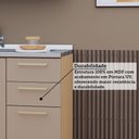 Ver imagem 5 de Cozinha Compacta 100 Mdf 4 Peças sem Tampo e Vidro Canelado 280cm Duna Luciane Móveis
