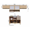 Ver imagem 4 de Cozinha Compacta 100 Mdf 4 Peças sem Tampo e Vidro Canelado 280cm Duna Luciane Móveis