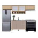 Ver imagem 2 de Cozinha Compacta 100 Mdf 4 Peças sem Tampo e Vidro Canelado 280cm Duna Luciane Móveis