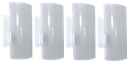 Ver imagem 1 de Kit 4 Arandela Calha Parede C/lente de Polimero Random:liso Martelado/branco/110/220