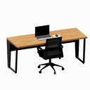 Ver imagem 5 de Mesa Escritório Diretor 1,80m X 0,70m Pés Metal 100% Mdf F5 Cor:freijó com Preto