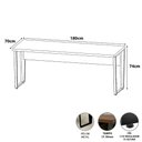 Ver imagem 2 de Mesa Escritório Diretor 1,80m X 0,70m Pés Metal 100% Mdf F5 Cor:freijó com Preto