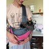 Bolsa Canguru Cachorro Cao Gato Pet Carregador Mochila Pequeno Porte Ombros Costas Viagem Lazer Tran - 3