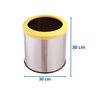 Cesto De Lixo Aro Plástico 20l Lixeira Inox Para Recicláveis - Amarelo - 2