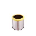 Ver imagem 1 de Cesto De Lixo Aro Plástico 20l Lixeira Inox Para Recicláveis - Amarelo