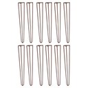 Ver imagem 1 de Kit 12 Pés de Metal 60 CM Hairpin Legs Mesa de Canto Aparador Bronze