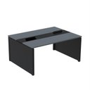 Ver imagem 2 de Estação de Trabalho Mesa Plataforma Escritório Dupla para 2 Pessoas com Caixa de Tomada Pé Painel