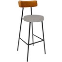 Ver imagem 3 de Kit 04 Banquetas Alta Cozinha Sala Jantar Aço Milão L02 Couríssimo Whisky Linho Bege - Lyam Decor