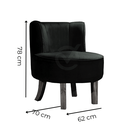 Ver imagem 2 de Cadeira Decorativa Oliva Via Encanto Veludo Bordô