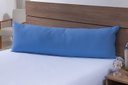 Ver imagem 1 de Fronha para Travesseiro de Corpo 1,50mx50cm 100% Algodão 200 Fios Azul