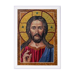Lindo quadro jesus cristo 24x33cm brc8086 - 1