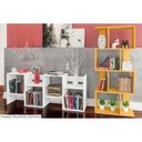 Ver imagem 3 de Estante Livreiro de Escritório ESM218 c/ 4 Nichos Branco - Movelbento