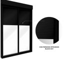 Ver imagem 7 de Porta de Alumínio de Correr Lateral 2 Folhas Persiana Integrada Automatizada 220 Volts 235x160 Preto Lucasa